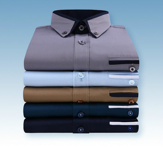 Casual long Sleeve Slim Dress Shirt for Men™
